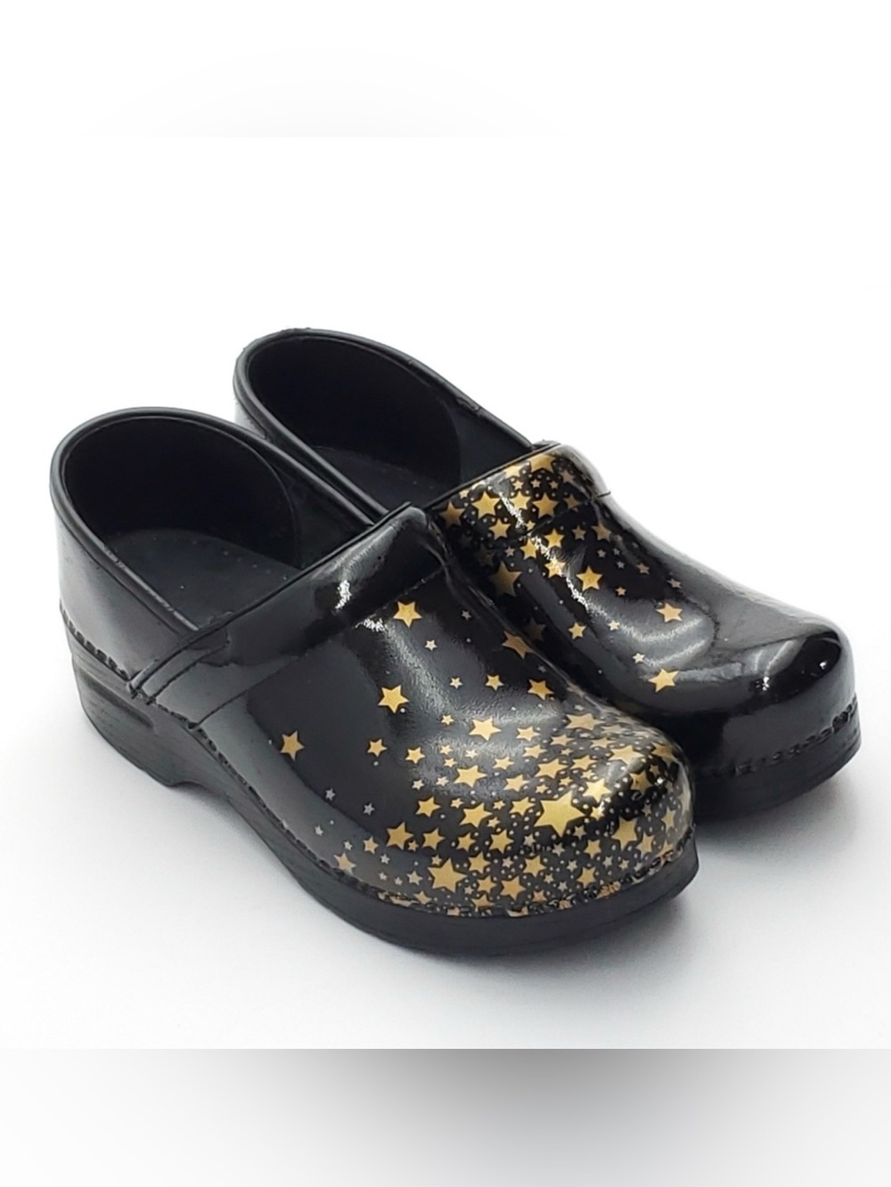 Dansko Falling Gold Star Clogs 37 6.5
